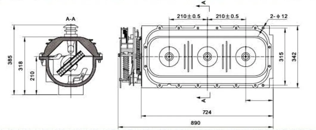 Fln-36 -12/24/36 Isolating Switch 12kv 630A Load Break Switch