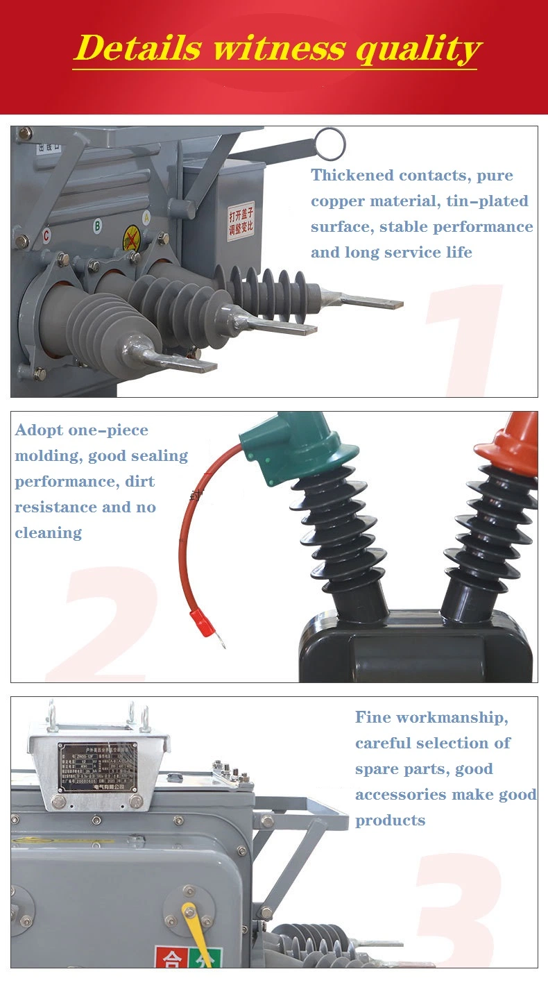 Zw20-12f 630A 1000A 12kv Line Overload Protection Dedicated Outdoor High Voltage Vacuum Circuit Breaker