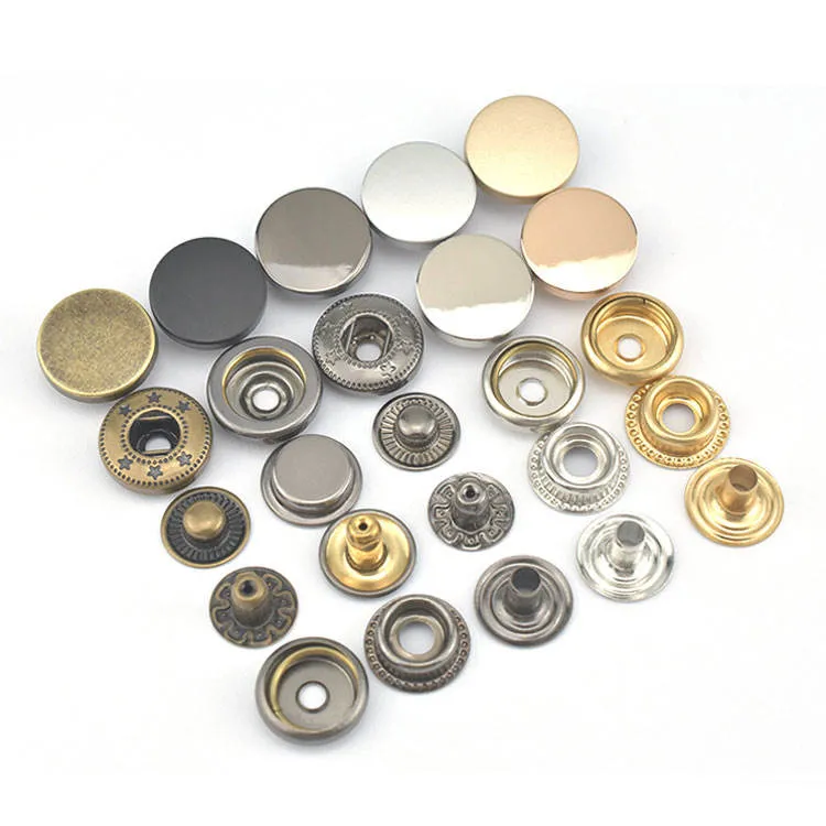 Custom Size Jeans Buttons Silver Gold Metal Press Stud Brass Snaps Buttons New Snap Button