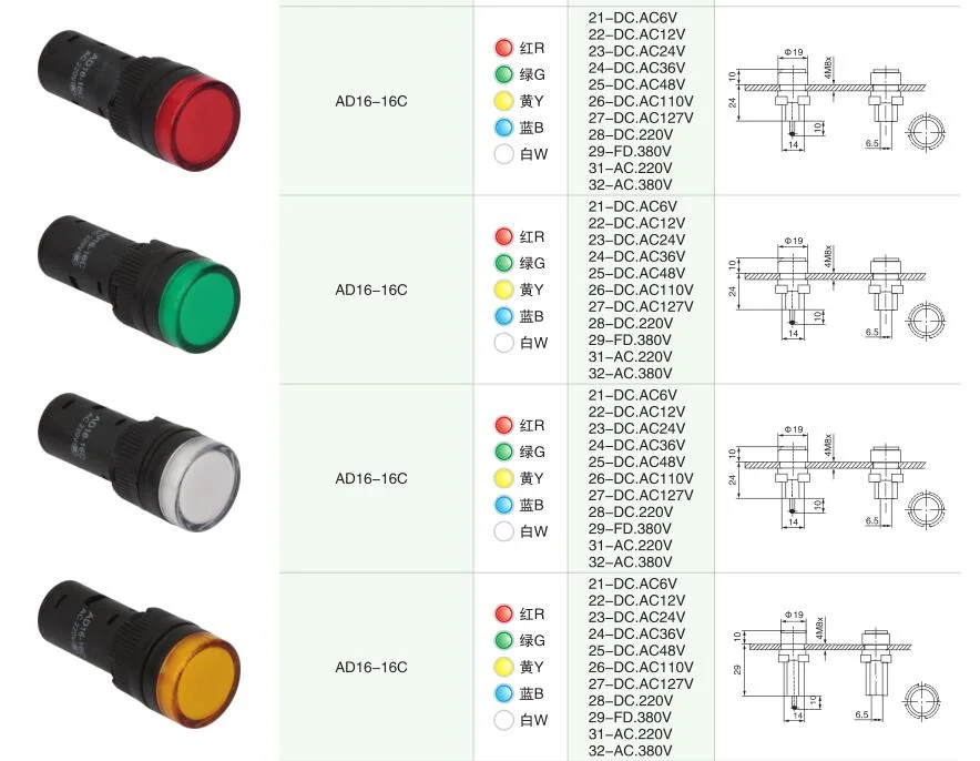 Xb2 Series Red Even Push Button Selector Switch with Spring Return