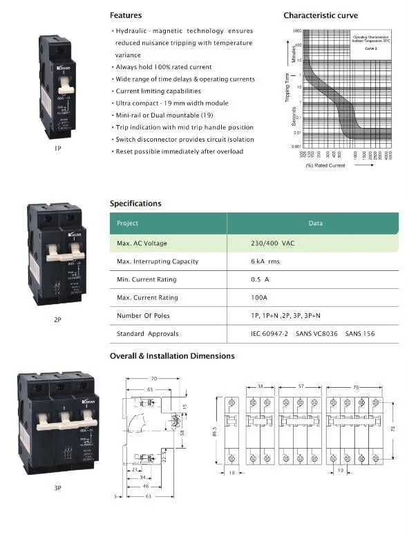 63A New Type QA Cbi Isolator Switches