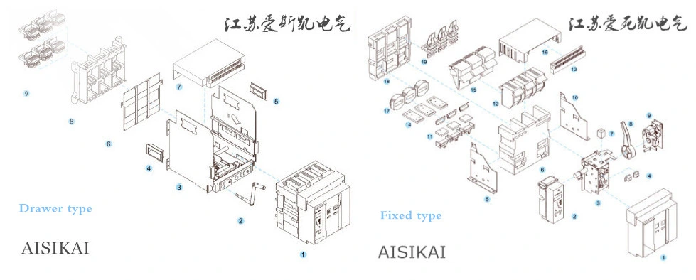 2000A Fixed &amp; Drawer Type Smart Air Circuit Breaker 3/4poles with Competitive Price High Quality