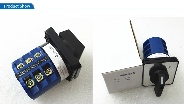 European 20A 25A 30A 40A 50A 63A 1p 2p 3p 4p 7p 10p Postion 1-0-2 Electrical Changeover Rotary Cam Switch