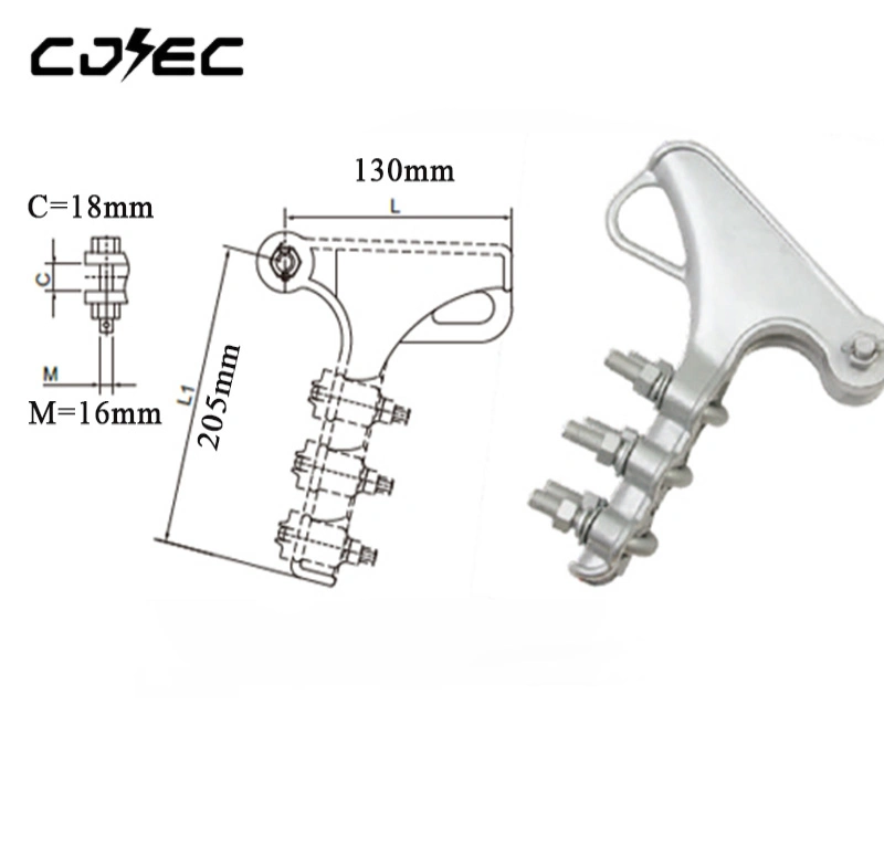 Pole Line Hardware Bolts Type Nll Aluminum Alloy Strain Clamp