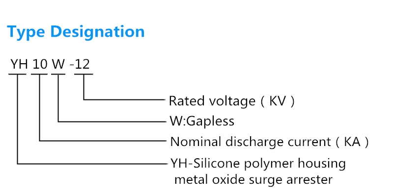 9kv Polymer Housing Oxide Zinc Surge Arrester on Transmission Line