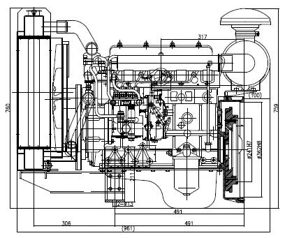 40HP 3000rpm Medium and Small Diesel Engine for Fire Protection