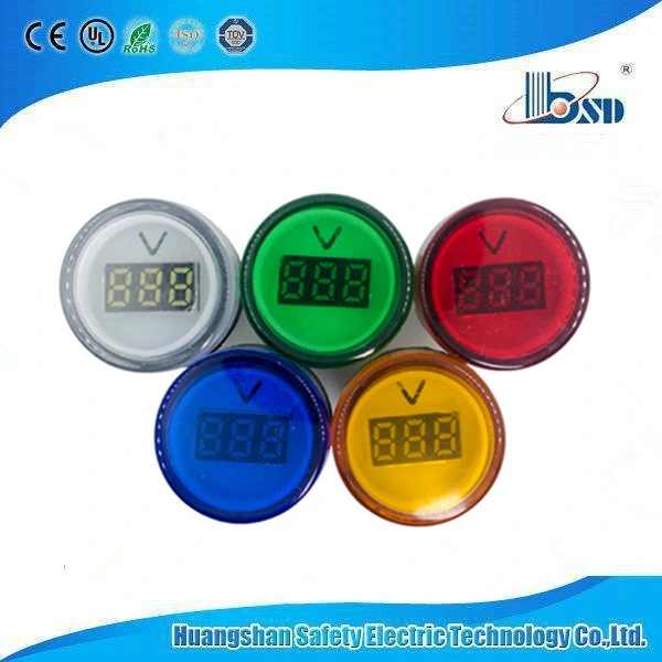 LED Digital Display Circular Voltmeter with Small Screen AC500V