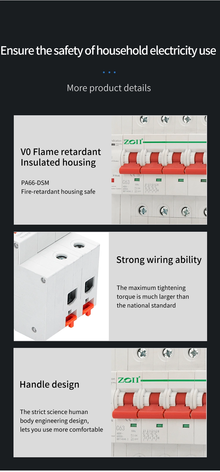 Zoii DIN Rail Tuya WiFi Smart Circuit Breaker 2p Leakage Current Protection