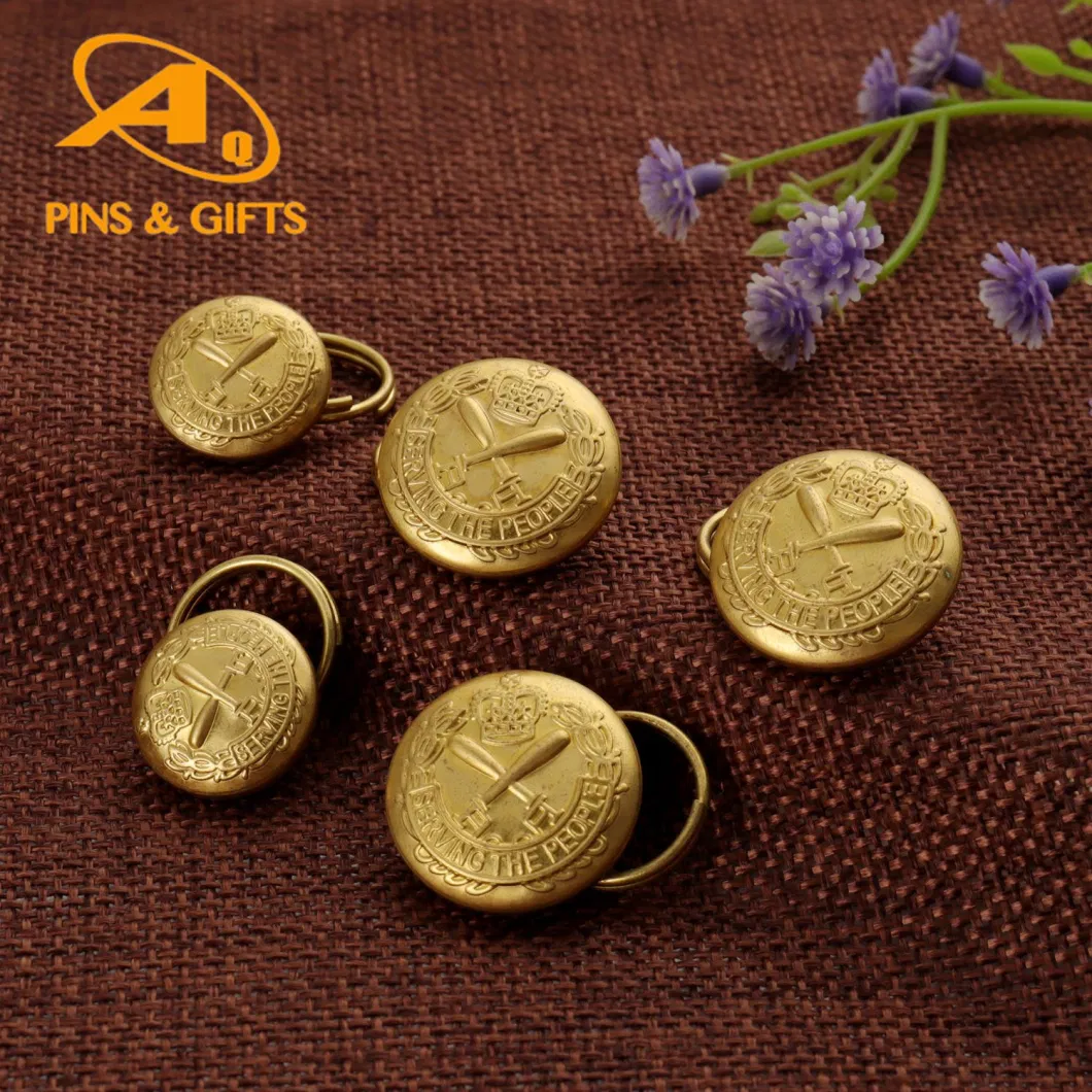 Wholesale Manufacturer Custom Logo Brass Jeans Buttons Metal Press and Rivets Botones Botton Denim Garment Metal Jeans Button for Clothing