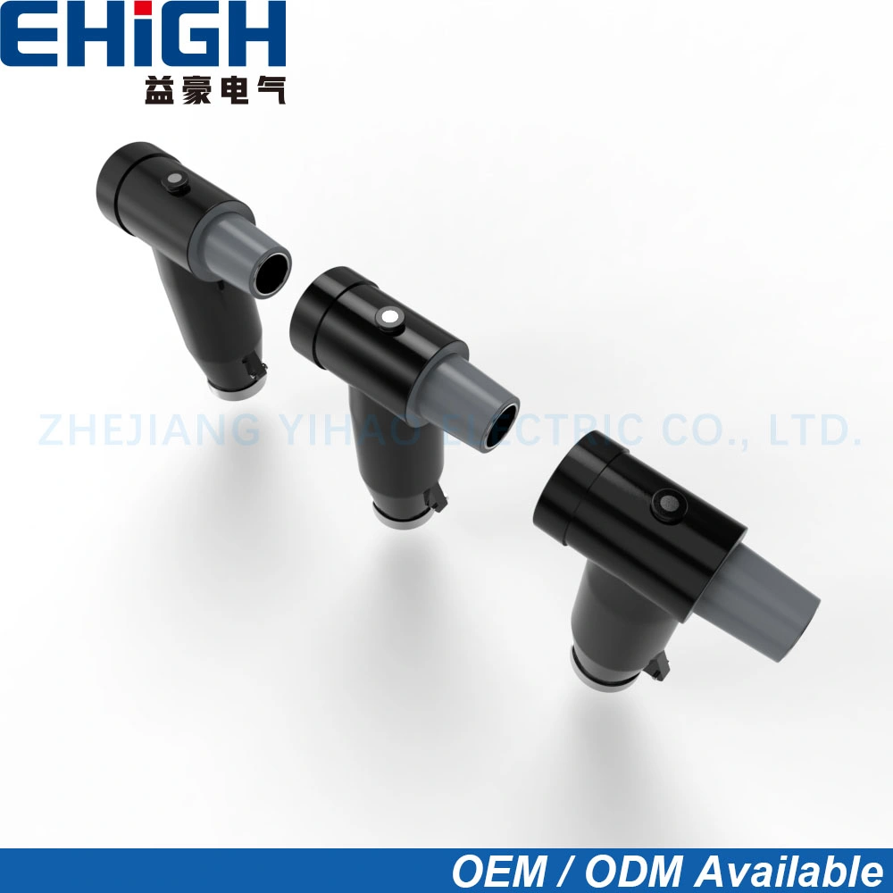 15kv/630A EU Type Rear Connector with Lighting Arrester Surge Arrester Connector