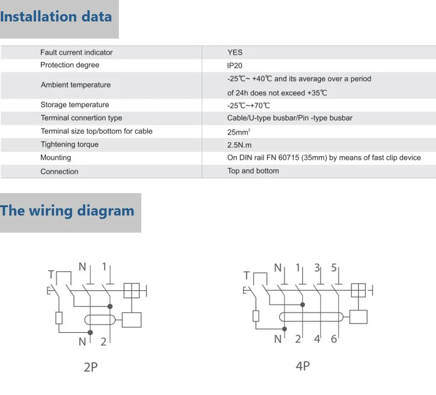 63A Type Ac 4P certification manufacturer whole sell RCD