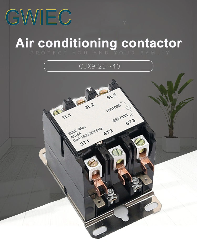 2 Phase 3 Phase 24V OEM Heater Contactor for AC Unit Cjx9-40/3p