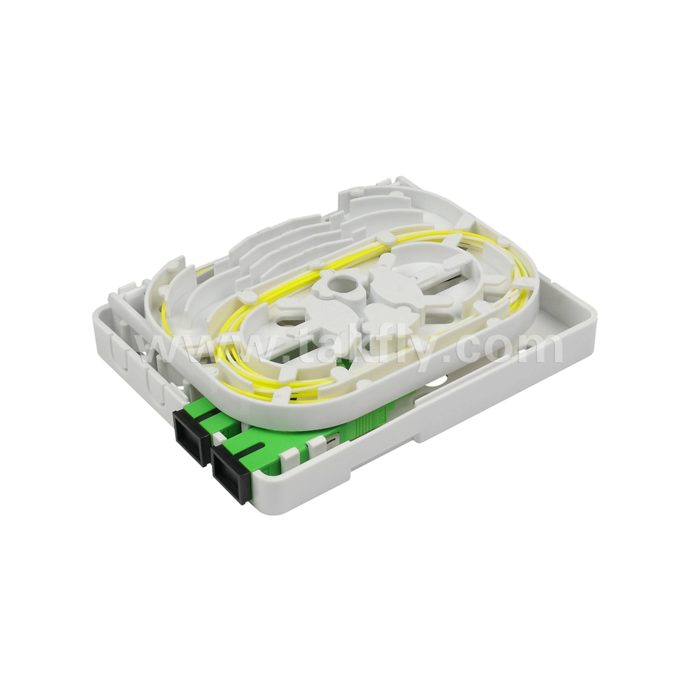 2 Port Sc Gpon Distribution Cable Joint Closure Box 2 Fibers FTTH Rosette