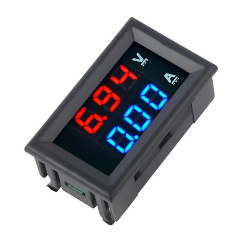 Digital Voltmeter Ammeter Dual Digital Volt AMP Meter Gauge with Lines DC 100V 10A 50A 100A Voltmeter Ammeter LED Detector