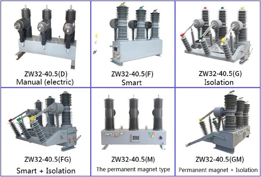 Zw32-40.5kv 1250A Outdoor Permanent Magnet High Voltage Vacuum Circuit Breaker Auto Recloser Vacuum Switch Withdrawable