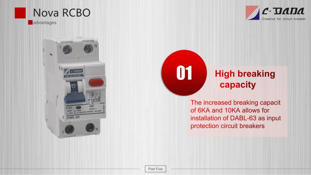 Dabl-63 6ka 1p+N Electronic RCBO CB Approved