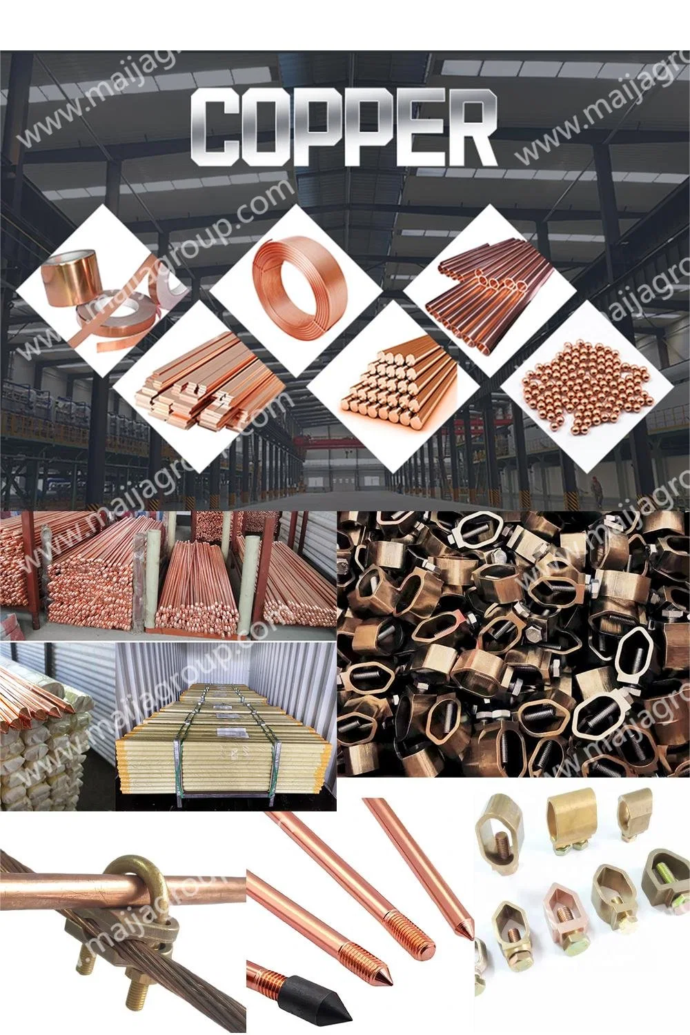 Electrical Grounding Protection Earthing System Material Steel Copper Clad