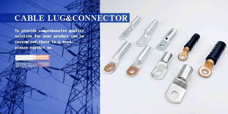 Single Hole Sc Series Tinned Connectors Electrical Copper Cable Lugs Tube Terminal