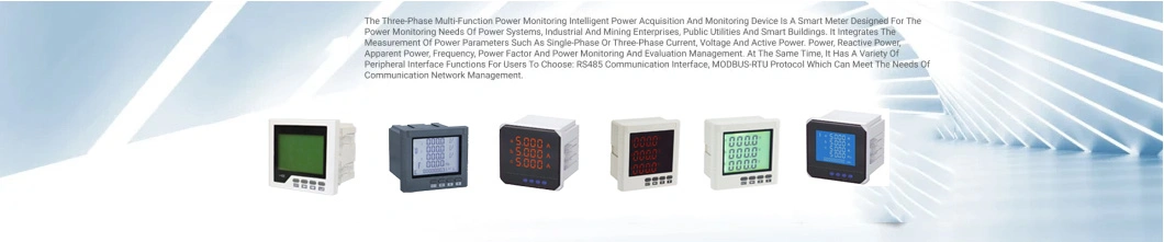 Three Phase Single Phase Digital Panel LED Multi Function Electronic Energy Voltage Ampere Meter