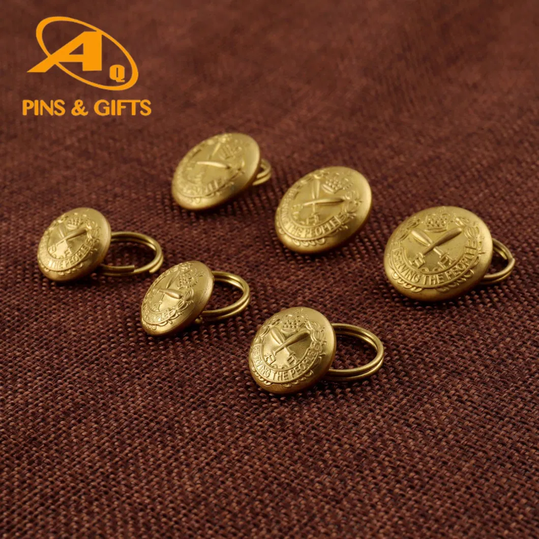 Wholesale Manufacturer Custom Logo Brass Jeans Buttons Metal Press and Rivets Botones Botton Denim Garment Metal Jeans Button for Clothing