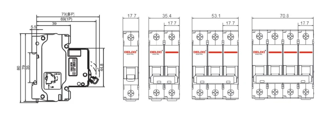 Delixi Dz47s Best Quality 1p 2p 3p 4p MCB Miniature Circuit Breaker