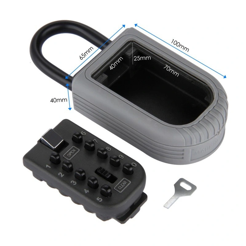 Outdoor Rustproof Portable Key Safe Box Push Button Key Holder Storage Lock Box Organizer Case