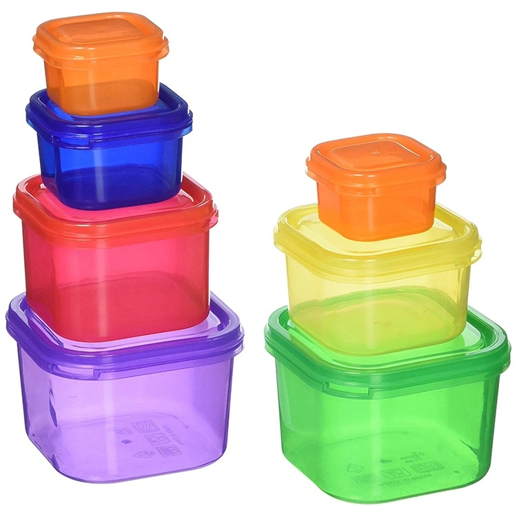 Rainbow Color 21 Day Portion Control Diet Plastic Box Set (7 Piece) BPA Free Food Storage Containers Lose Weight