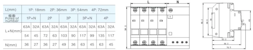 DAB6le-63 Series Earth Leakage Circuit Breaker ELCB