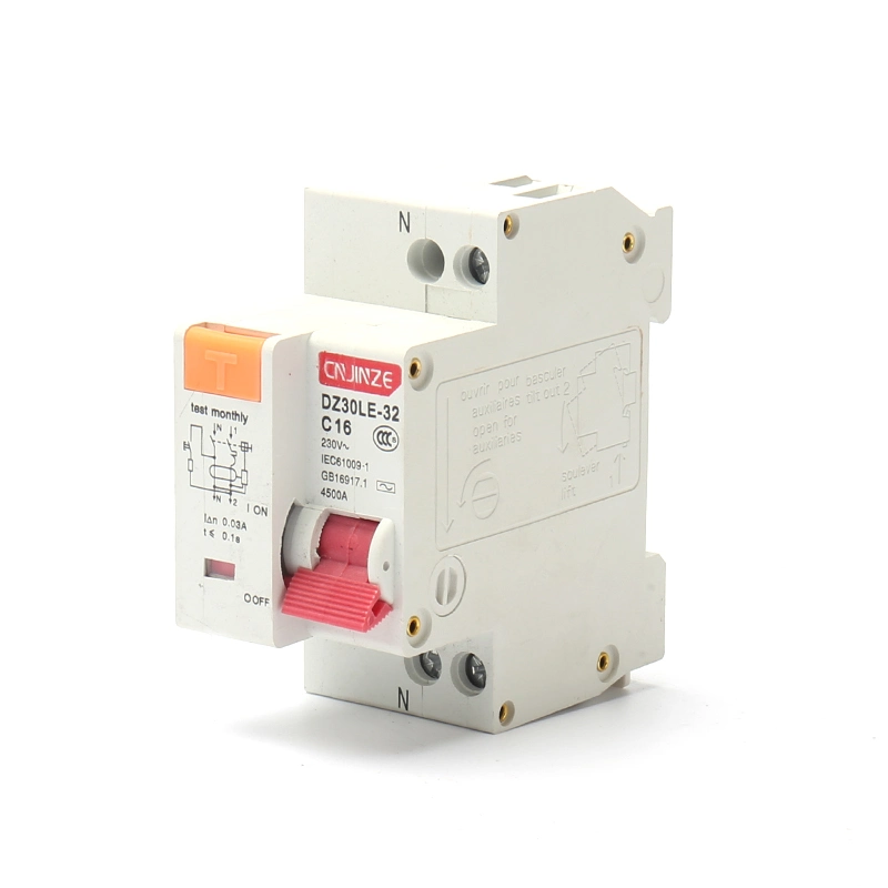 Jinze RCBO Dz30 Le Residual Current Circuit Breaker with Over Current and Leakage Protection