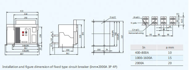 Ycw1-2000~6300-3p/4p Intelligent Universal Air Circuit Breaker Acb with IEC/En60947-2