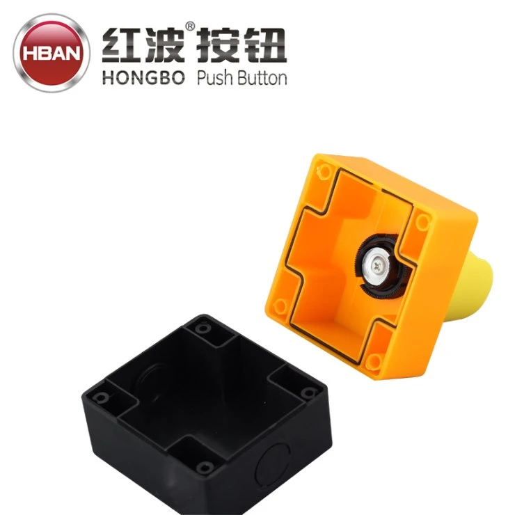 22mm Emergency Push Button Junction Plastic Enclosure Box White Yellow