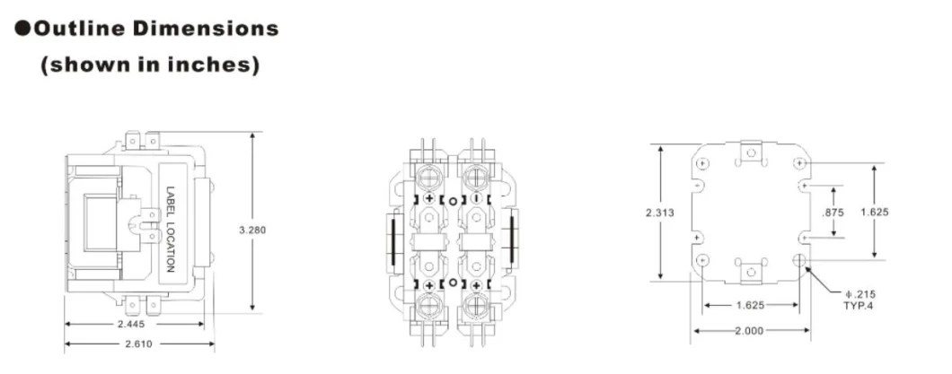 Single Pole Air Conditioning Contactor Fixed Installation CE Certification