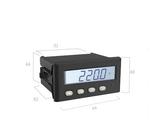 96*48mm Single Phase Current LED Display Panel Digital Voltmeter