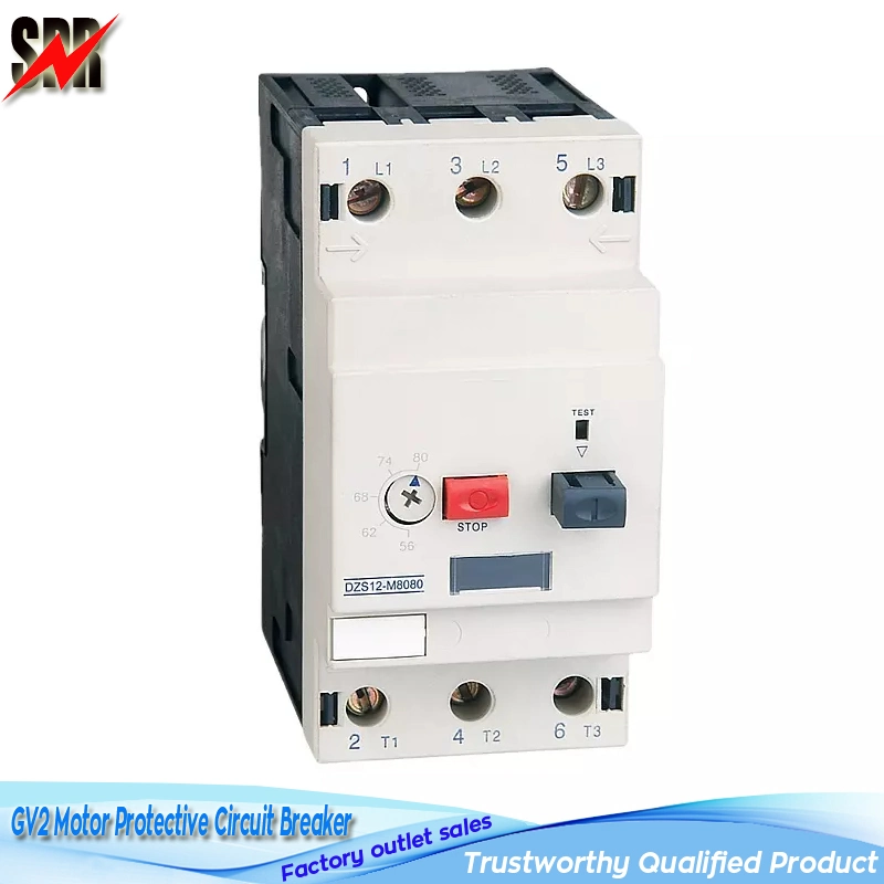 Gv2 Gv3 3p 0.1A~80A Adjustable Motor Protection Switch Motor Manual Starter Circuit Breaker (GV2 GV3 MPCB)