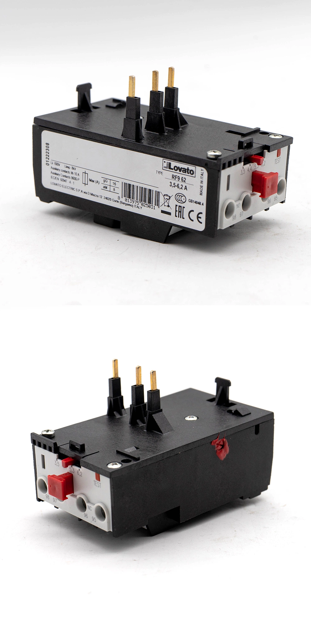 Lovato Relay Bg06+RF9.33 Burner Accessories, Boiler Contactor Overload Protection