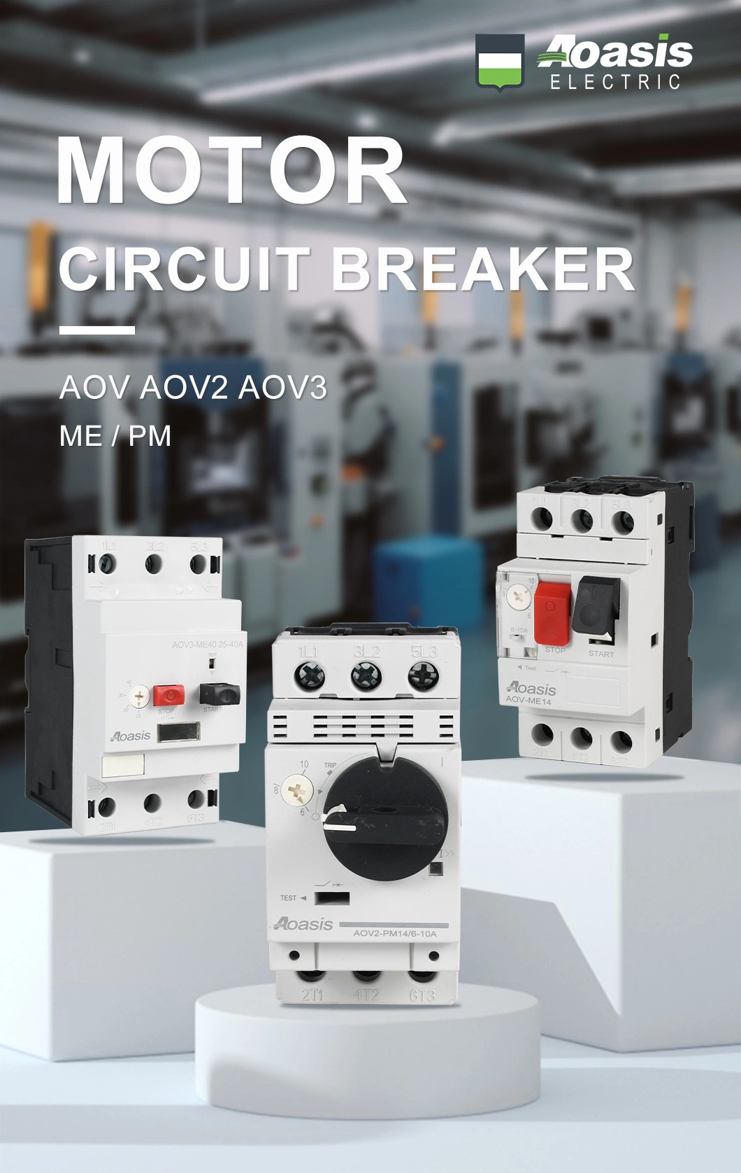 Aoasis Aov2-Pm MPCB Gv2 9A 415V MPCB AC Motor Protection Circuit Breaker