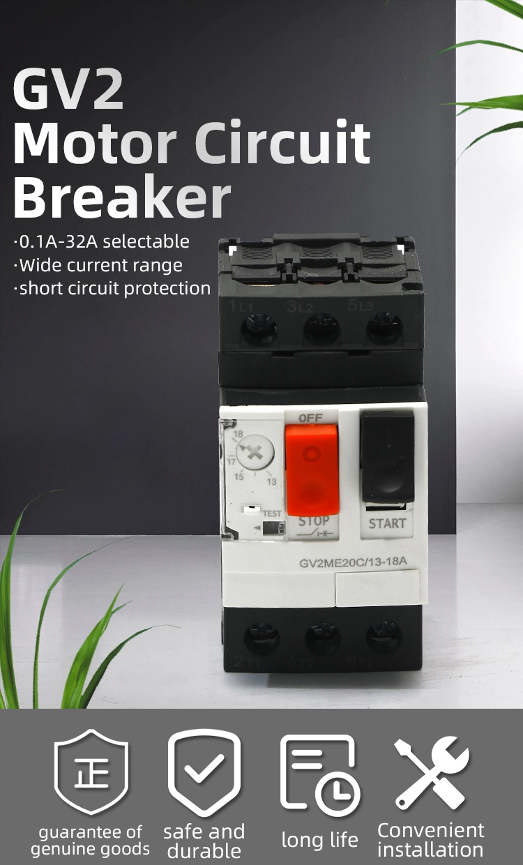 Motor Protection Circuit Breaker 0.16A to 0.25A Gv2 Series Single Phase Gv2-Me02c