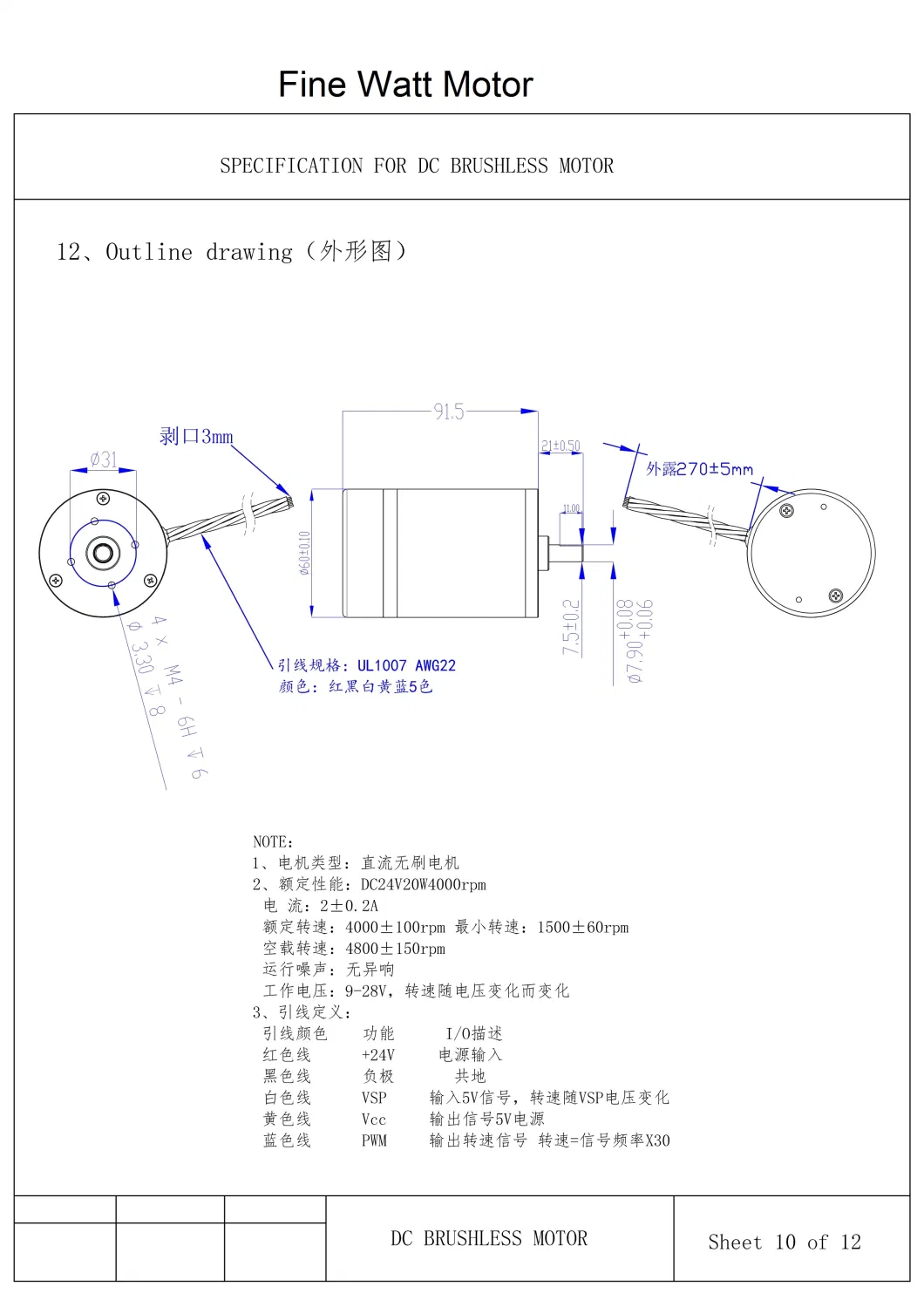 Mirco Brushless BLDC DC Induction Electric High Speed Power Fan Motor with RoHS CE Single Phase AC Electrical Fan Permanent Magnet DC Motor for Solar Panel