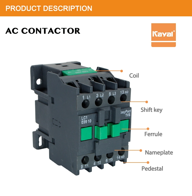 Free Sample! LC1-E Single Pole 24V AC Contactor