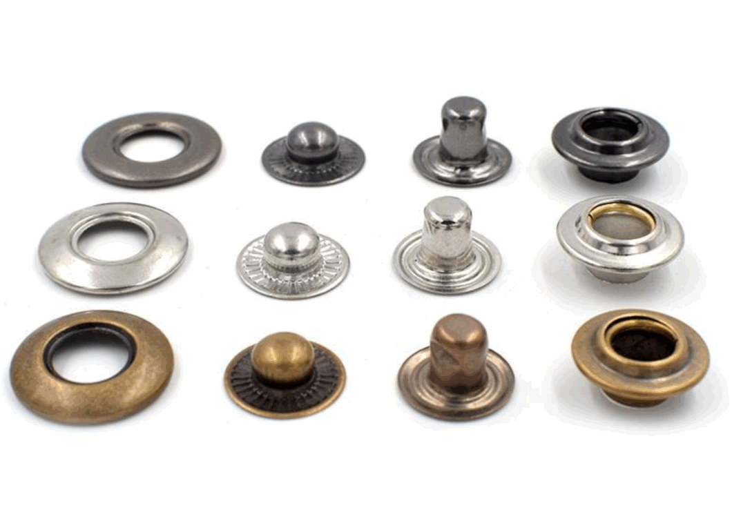 Snap Fasteners Press Four Parts Metal Brass Ring Snap Button