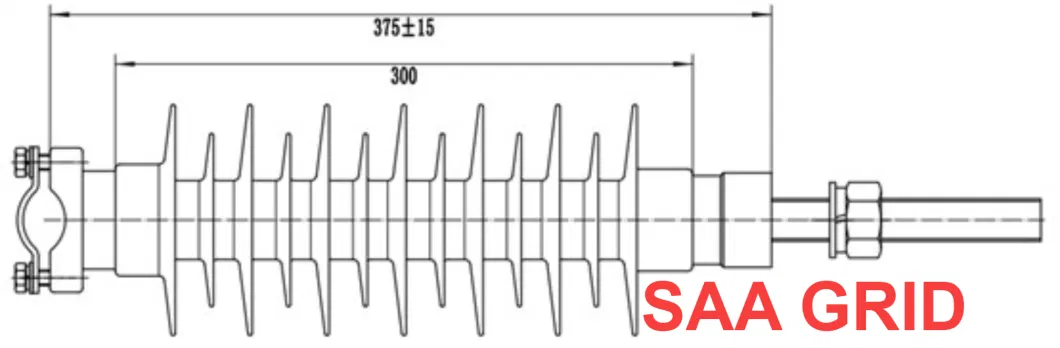 11kv 33kv Silicone Rubber Overhear Line Pin Post Composite Insulator