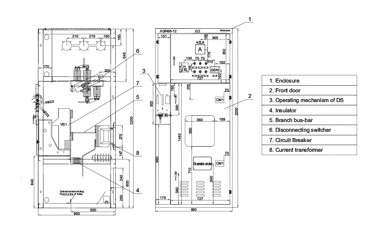 Xgn66A-12 Metal-Clad Case Fixed Movable Switchgear Power Cubicles Distribution Cabinet Air Insulated Type Switchboard