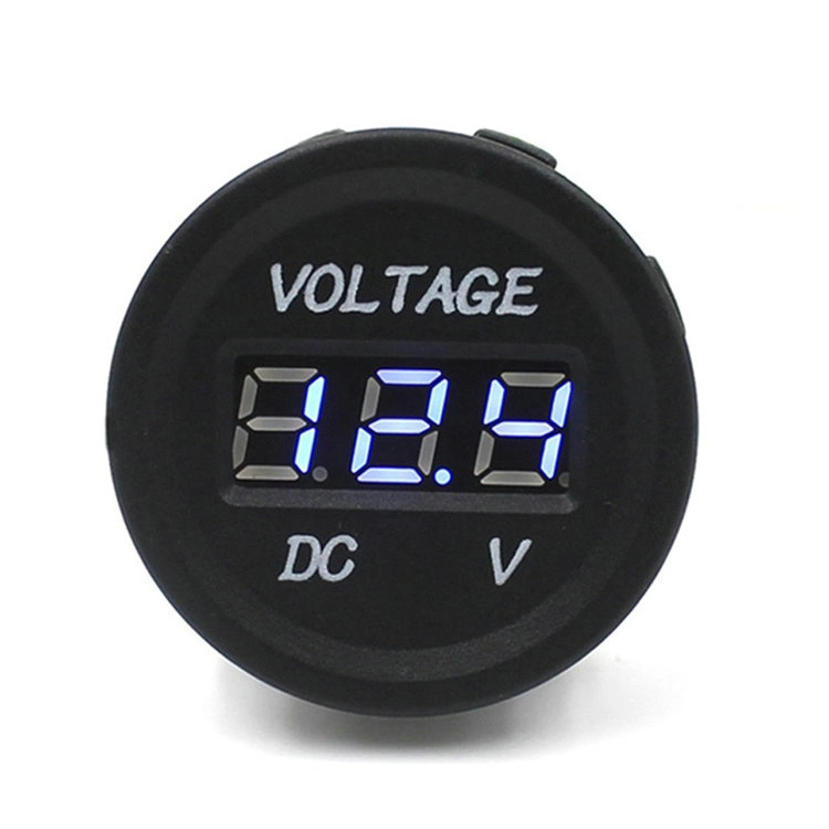 Best Seller DC 12V-24V Universal Voltage Meter for Car Motorcycle Truck Waterproof IP65 LED Color Digital Display Voltmeter
