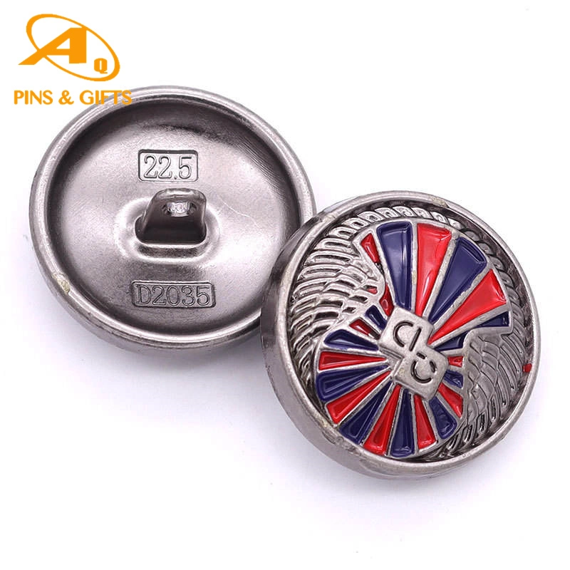 Wholesale Manufacturer Custom Logo Brass Jeans Buttons Metal Press and Rivets Botones Botton Denim Garment Metal Jeans Button for Clothing