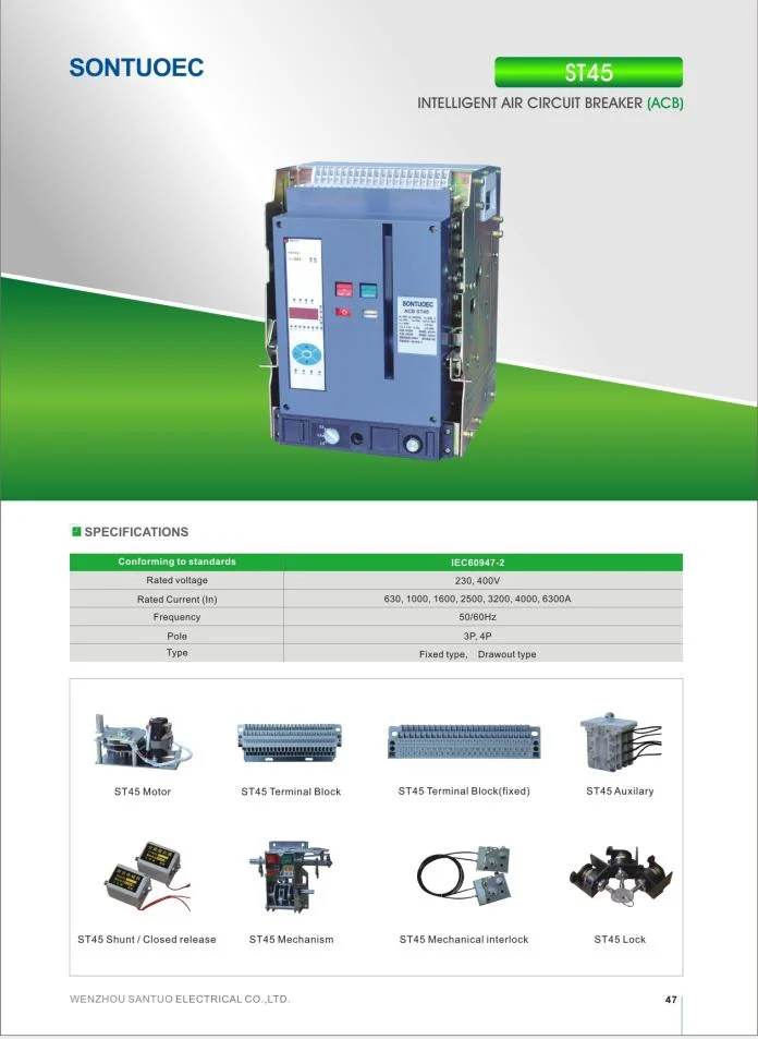 Dw45 Series Acb Air Circuit Breaker