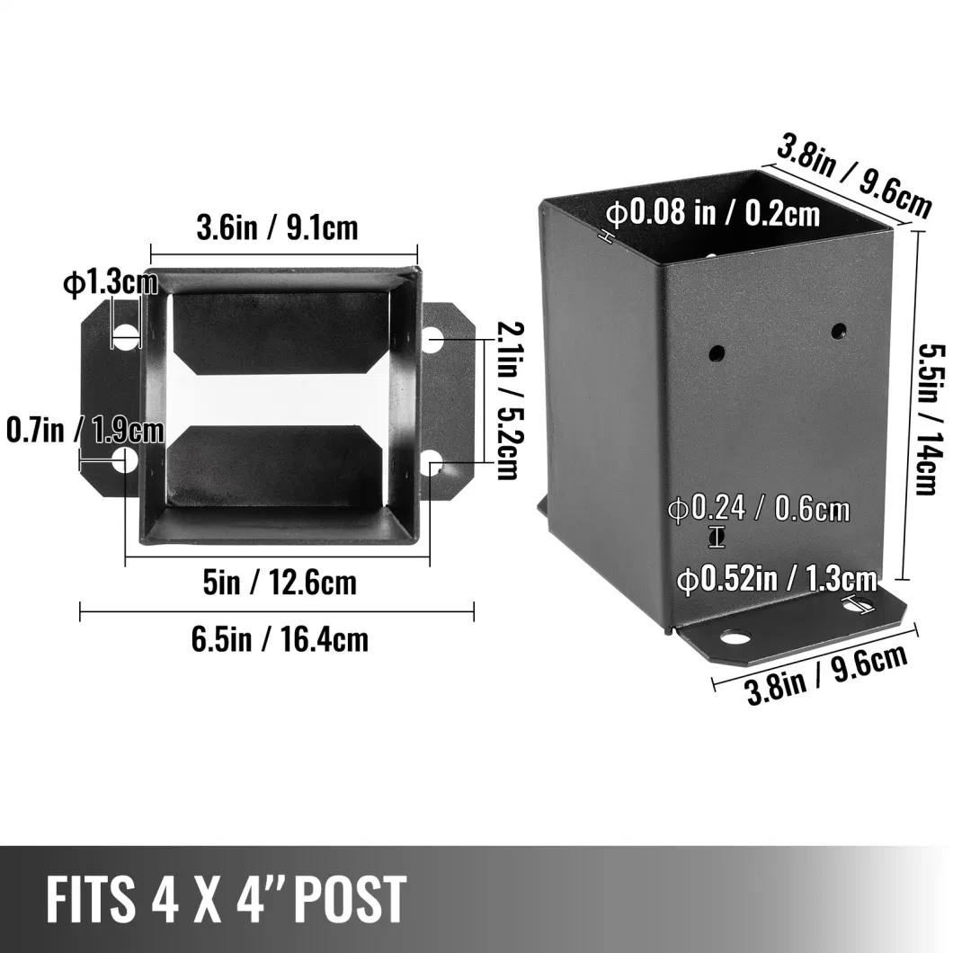 Easy Install Fence Brackets with Bolt Down Metal Anchor Technology