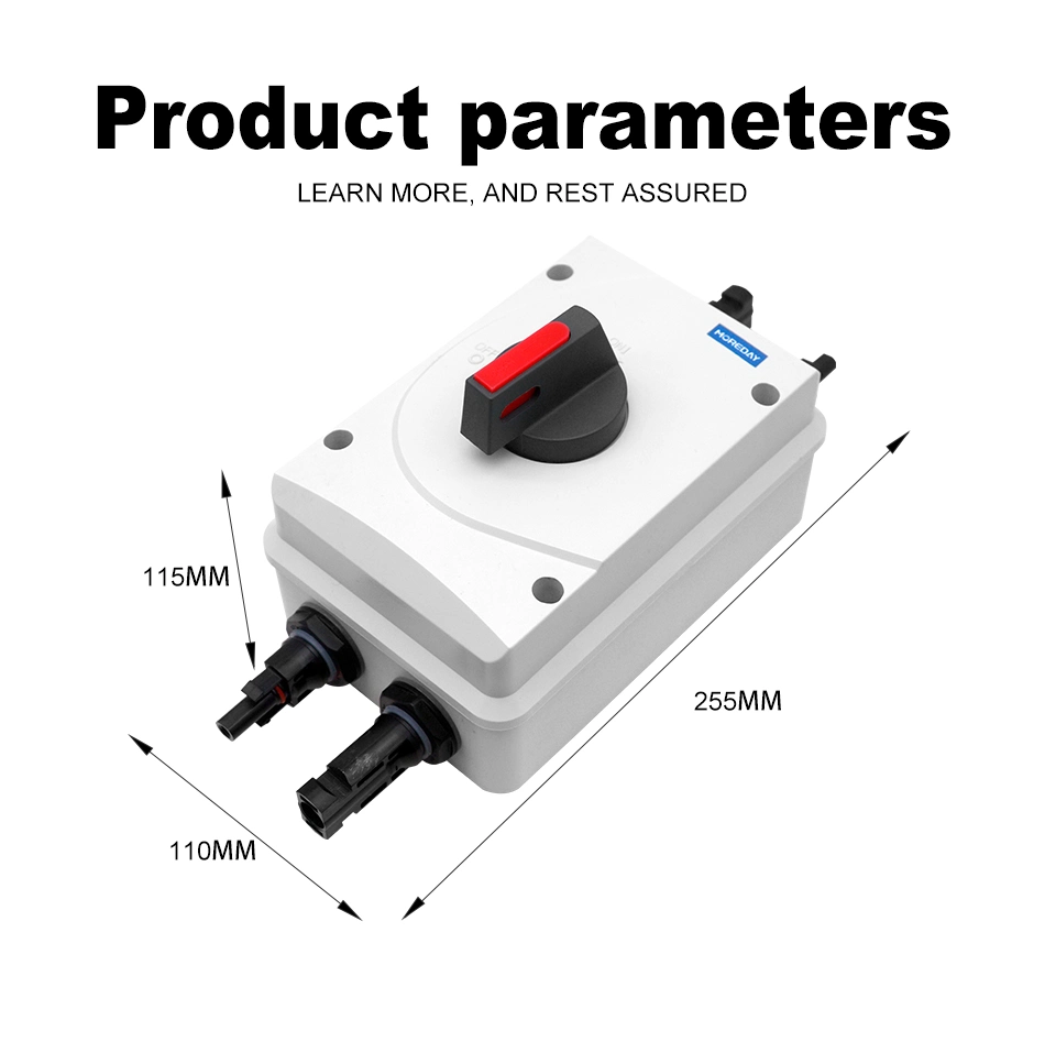 Moreday PV String Protection 1200V 32A DC Isolating Switch Solar Switch