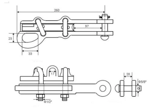 Bolted Dead End Deadend Straight Line Stirrup Clamp Distribution Strain Clamps