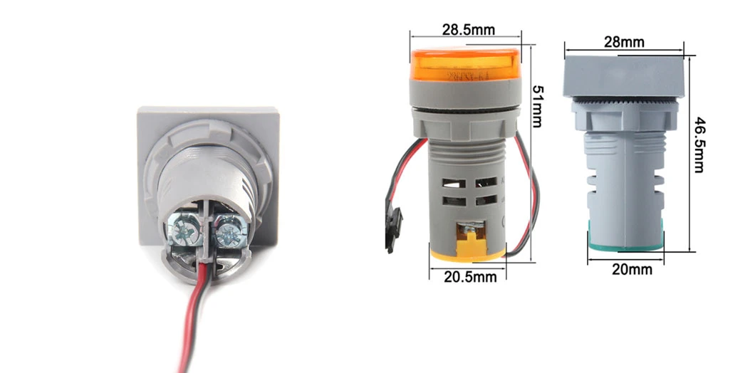 Ad22-22 Series Push Buttom Switch with Red Yellow Green Blue Color