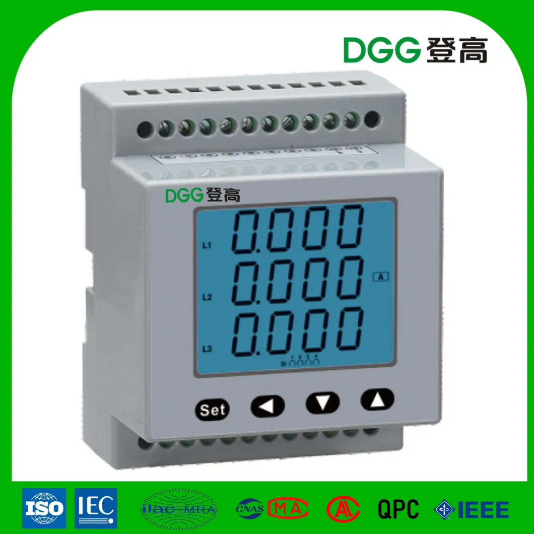 3 Phase AMP Electricity Energy Voltage Current Combination Digital Display Voltmeter Meter